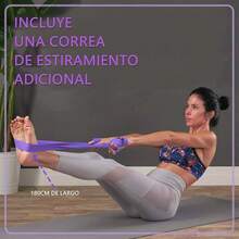 Bloques de Yoga, Bloques para Pilates con Correa de Estiramiento, Bloques de Yoga Suaves y Antideslizantes, Bloques de Ayuda para Apoyar de Yoga, Modificar Postura, Resistir a la Presión - Morado - Ver 3