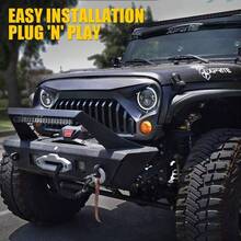 - Luz LED de intermitente mbar con lente ahumada, luces intermitentes frontales de aluminio compatibles con JK 2007 - 2018 - Lente transparente - Ver 3