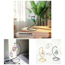 3 Pack 9 Ornament Display Stand Iron Hanging Stand Ornament Hanger Holder Decor Display Holder Hook Glass Globe Plant Terrarium Table DecorGold