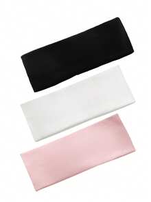 1/3/4条装纯色运动头带，日常休闲配饰发带头巾发箍吸汗带秋冬季女士发饰度假装扮优雅围巾女士头巾柔软头巾