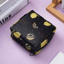 Super Cute Portable Cartoon Feminine Pad Holder Organizer Pouch, Women Girls Period Sanitary Napkin Bag For Coins, Cosmetics, Tissues And Other Small Items, Suitable For Ladies Business Trip, Travel, Students Back To School (Print Pattern Position May Vary) Holiday Camping Holiday Essentials Vacation Accessories Travel Holiday Essentials Beach Bag Travel Essentials