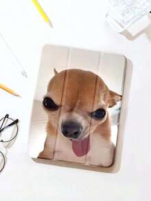 1pc Funny Dog Pattern Tablet Protective, Compatible With 10.2, Pro 11 2021/2020/10th G, 4/5/6, Tab A8 10.5 2022, Matepad 10.4, Tab, With Pcil Slot, Shockproof, Tablet Stand Cover.Accessories. - 彩色 - 查看 1