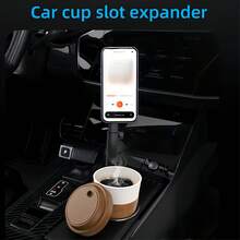 二合一磁吸式车载杯架兼手机支架 - 强力磁铁，360°旋转可调节支臂，ABS耐用材质，适用于大多数车型，兼容和安卓手机，生日礼物、送给家人朋友的礼物，车载配件，车载手机支架 - 黑色 - 查看 5
