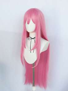 Heat Resistant Chemical Fiber Wigs Daily Wear Women Wigs Sweet Cute Wigs Prom Party Wigs Natural Hair - 粉色 - 查看 7