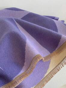 1 pièce Foulard asymétrique bicolore pour femmes, épais et chaud, de haute qualité, nouvelle écharpe pour l'automne/hiver