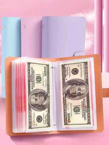 New Banknote Storage Book For 2025. The Material Is Made Of PU, Which Can Accommodate 100 Banknotes For Storage. It Comes With One A6 Large Capacity Cash Storage Book, Which Includes Photos Of Banknotes, Stamps, And Bank Cards. Comes With 50 Best Gifts For Various Festivals