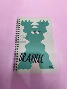 1pc Letter Cartoon A5 Notebook, Ins Style Cute & Aesthetic, Suitable For Student Notes, Business Office, Accounting, Planner, Diary Etc. Convenient To Carry And Flip Pages - Multicolor - View 15