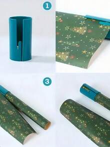 1pc Sliding Gift Wrapping Paper Cutter, Holiday Party Cutting Tool, Line Sliding Wrapping Paper Cutter, Suitable For Valentine'S Day, Easter, Ramadhan Festival, Wedding,Halloween, Christmas, Birthday Party Wrapping Paper Cutting Tool