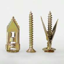 Hollow Wall Anchors, Butterfly Expansion Anchors With Screws, Drywall Screws, Zinc Alloy Expansion Plug Screw Set, For Drywall, Curtain Wall, Plaster Hardware Plugs, Ready To Install! - Multicolor - View 11