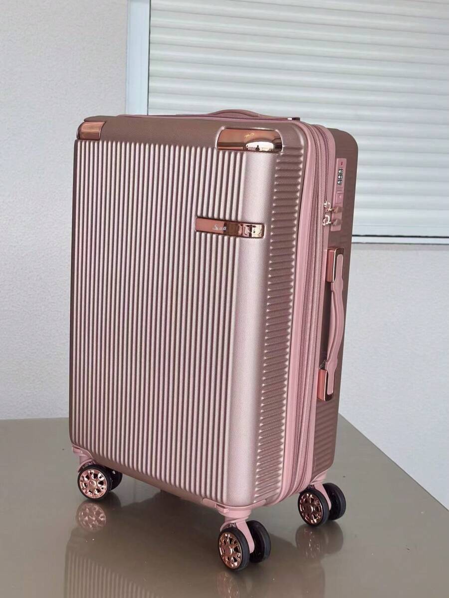 10kg Carry-On Luggage With 360° Wheels Travel Hand Luggage - 藕粉色 - 查看 1