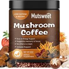 M INCH Mushroom Coffee For Smoothies/Latte, Mushroom Powder Blend (57 Servings) With Lions Mane, Reishi, Cordyceps, Turkey Tail, Chaga - Mushroom Supplement For Energy, Focus, Immune- 8 Oz - 8 oz - Xem 1