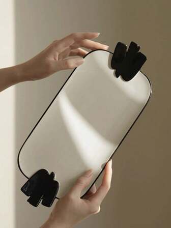 1pc Ceramic Tray, Vintage Swallow Shaped Dish, Makeup Organizer, Jewelry & Key Storage, Home Decor, High-Quality Creative Gift