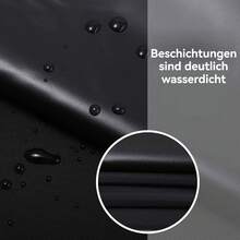 Anhänger-Zubehör, Anhängerplane Flachplane, Anhänger Plane, 214 * 122*13 cm, Anhänger Abdeckplane, Oxford-Stoff 600D, Schwarz, Wasserfest, Reißfeste - 214*122*13 cm - Übersicht 2