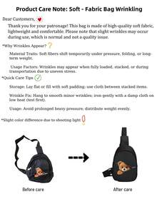 1 X Christmas Mini Chest Bag With Cartoon Bear Print. Coin Nylon Zipper Closure That Can Be Worn Over The Shoulder. Suitable Daily Storage, Travel And Play. A Great Back-To-School Gift, Birthday Gift At Beginning Of School Year. Prints Are Randomly Placed.Zipper Direction Random