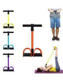 Elastic Extender Home Gym Abdominal Pilates Toning Exercise Pull Rope Intensity Pedal - 彩色 - 查看 10