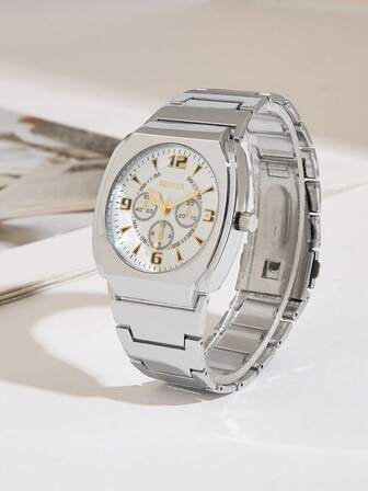 3-Eyed Panda Dial Adjustable Bead Strap Quartz Watch, Suitable For Men And Women