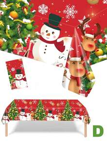 1pc Christmas Disposable TableCloths Table Cover Plastic,Christmas Party Tablecloth,54 * 108inch,Rectangular Tablecloth,Red Gingerbread Man, Great For Kitchen And Restaurant Holiday Decorations - Buffalo Plaid Snowflake Deer Christmas Tree Rectangular Tablecloth For Christmas Party Tablecloth Restaurant Holiday Christmas Table Decorations