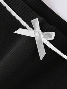 5 st. Tween flickors casual andningsbara mjukblandade enkla triangeltrosor, bekväma sportunderkläder för studenter och tonåringar