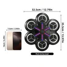 Music Boxing Machine - Interactive Punching Trainer With Boxing Gloves, Large-Sized Wall-Mounted Electronic Boxing Target For Kids, Wireless Punching Pad With LED Lights, Fun Training Equipment For Kids, Ideal Gift For Halloween, Easter And Birthdays