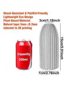 1pc Sturdy Unbreakable Plastic Flower Vase Modern Minimalist Style Orange Vertical Stripes Tall Cylinder Design With Fluffy Pampas Grass Arrangement Table Centerpiece Decorative Vase For Living Room Wedding Party Home Decor Room Decor Glass Vase