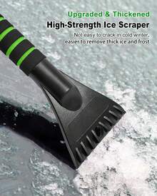 Scraper With Snow Brush Car Windshield, Upgraded Extendable Snow Brush With Foam Grip Truck SUV Vehicle - Màu xanh lam - Xem 6
