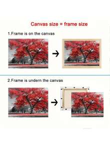 一套DIY木框套装，尺寸40*60厘米/15.75*23.62英寸，可选尺寸：30x40厘米、25x35厘米、35x55厘米、35x45厘米、40x50厘米，松木制成，适用于油画、墙面艺术、钻石画、绘画练习等。