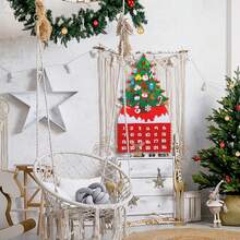 Christmas Tree Advent Calendar (2025 New), 24 Days Countdown To Christmas Felt Fabric Advent Calendar With 24 Ornaments & Pockets, Holiday Decoration Wall Door Hanging Decor Gift - Multicolor - View 8