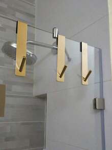 1 gancho para colgar en la parte posterior de acero inoxidable resistente y duradero, un gancho individual portátil desmontable y sin perforaciones, adecuado para puertas de vidrio, baños, cocinas, balcones, armarios y otras superficies lisas, fácil de instalar sin dañar la pared, fuerte capacidad de carga y no es fácil caerse, adecuado para colgar ropa, toallas, accesorios, llaves y otros artículos diarios, imprescindible para la organización del hogar