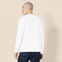 Men's Long Sleeve T-Shirt -  Style - Army Green - View 10