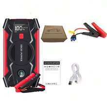 1 Stück Multifunktionaler tragbarer Autostarter für Notfälle, ausgestattet mit Kompass und kabellosem Ladegerät, Starthilfe für Autobatterie, kompatibel mit verschiedenen Modellen, der beste Helfer in Notfallsituationen