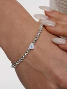 New Classic A-Z Heart Initial Bracelet Women Handmade Bead Bracelet For Women Jewelry Gift