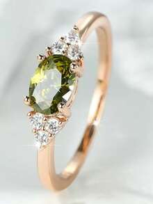 خاتم أنيق من الزركونيا المكعبة للنساء كهدية عيد الحب، زفاف، خطوبة، ذكرى، حفلة، مجوهرات