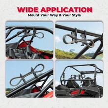 Soporte para Cinturn de Transmisin para UTV, Montura Universal de Cinturn Compatible con Barras de Proteccin de 1.5u201D - 2u201D Compatible con RZR, Can Am, Mule - Negro - - Ver 7