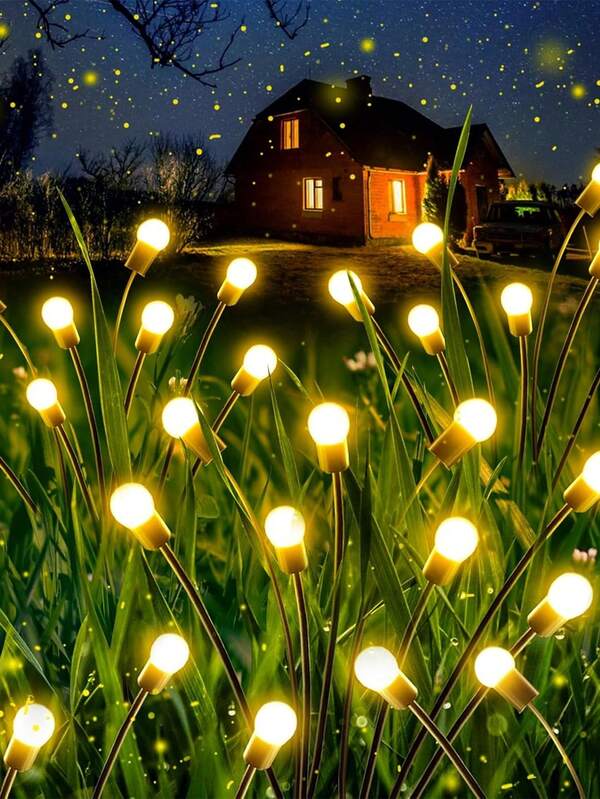 1pc, Solar Garden Lights, Firefly Lights, Outdoor Led Lights, Courtyard Lighting Spherical Garden Decoration Lights, Holiday Parties, Halloween, Christmas, Beautify Your Garden.