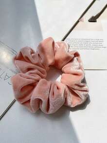 6个装休闲百搭简约纯色发圈，发绳马尾辫头饰发带橡皮筋美妆家居发饰节日配饰 - 彩色 - 查看 6