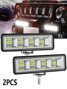 2 件装 24led 工作灯改装灯 6 英寸 LED 泛光灯聚光灯适用于汽车卡车 SUV LED 越野驾驶雾灯