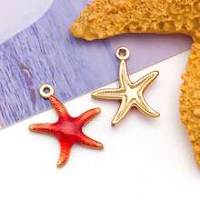 2pcs Starfish Charms Stainless Steel Star Charm Enamel Ocean Aniaml Charms For Jewelry Making Bracelets Earrings Necklaces Crafts - Multicolor - View 9