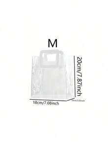 Bộ 10 túi quà PVC trong suốt có thể tái sử dụng (có quai xách) - Thích hợp làm quà tặng cô dâu, mua sắm, đám cưới, sinh nhật, lễ cưới, kỷ niệm đính hôn, tiệc tùng, tiệc trà, đồ thủ công, trang trí nhà cửa và phòng ngủ, phụ kiện chụp ảnh cưới sinh nhật, túi quà tặng sinh nhật. Bao gồm túi quà và túi tote trong suốt. - Nhiều màu - Xem 15