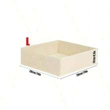 12pcs/6pcs/4pcs/3pcs/1pc Beige Baby Clothes Fabric Compartment Underwear Storage Box, Foldable Deep Drawer Organizer For Socks, Bras, Towels, Ties, Newborn Baby Gifts