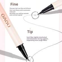 NOVO Waterproof, Smudge-Proof, Ultra-Fine Tip Liquid Eyeliner Pen, Long-Lasting, Suitable For Beginners, Vivid Color, Eyeliner & Lower Lash/Eyebrow Pencil