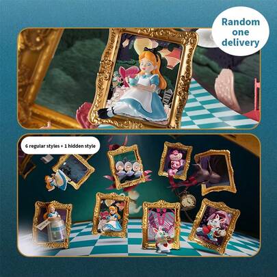 Miniso Alice In Wonderland Art Gallery Series Blind Box, PVC+ABS Material, Art Gallery Oil Painting Texture Details, Desktop Decoration Play, Perfect For Collection & Gifting(1,PC,Random Delivery)