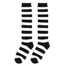 2 Pairs Striped Knee-High Socks, Cosplay Socks, Breathable Non-Slip, Suitable For Party Costumes