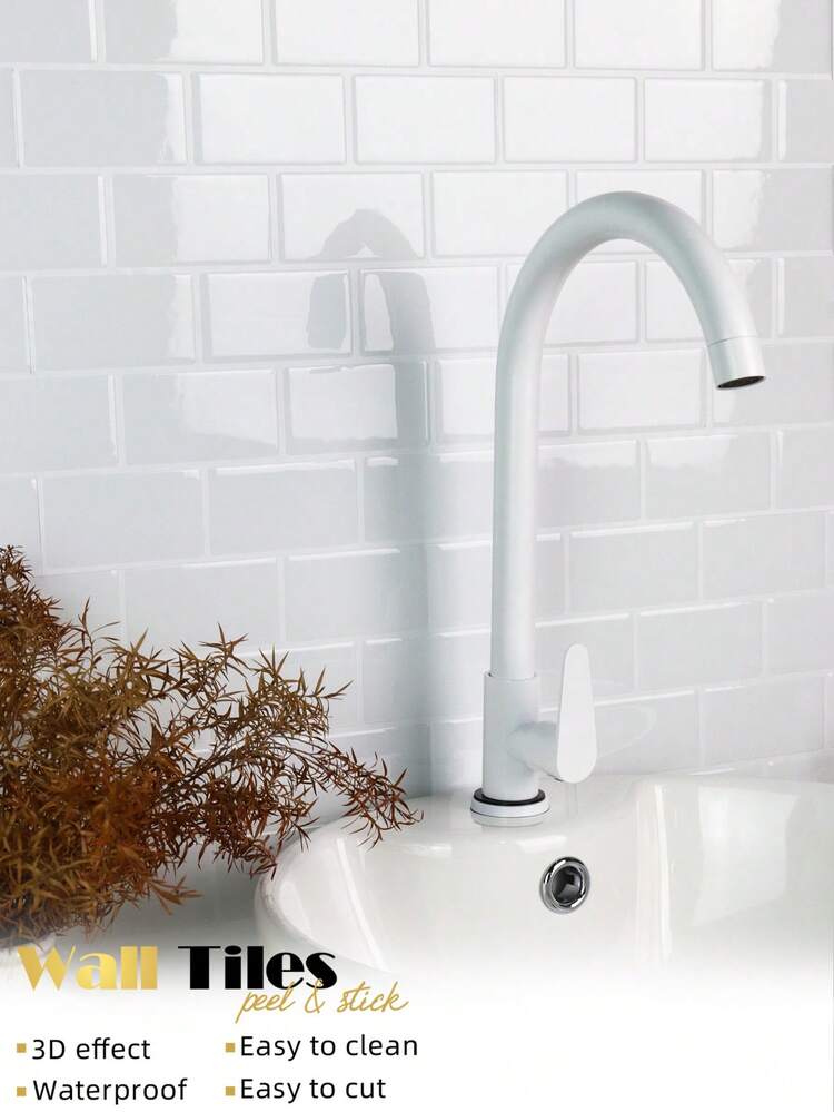 גיליון אחד של טפט עם דוגמת לבנים, מדבקת אריחי קיר דביקה למטבח, מדבקות, מדבקת קיר, מדבקות ויניל לקישוטי הבית, פריטי קישוט אביב רעננו את הבית, מדבקות לקישוט פסטיבל מתנות יום הולדת סיום לימודים - ירוק - ראה 1