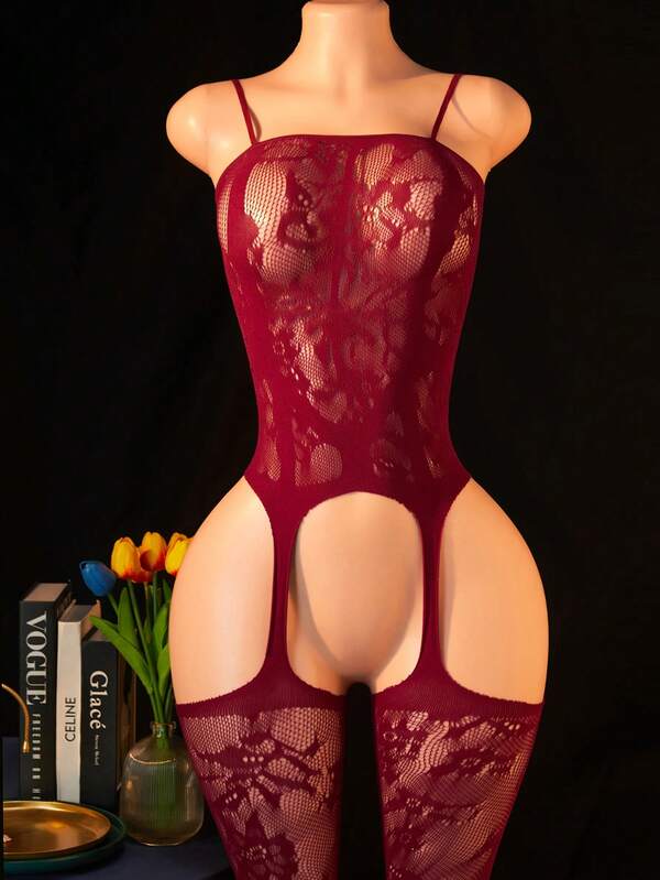 Women Sexy Lingerie Fishnet Bodystocking Crotchless Bodysuit Sexy Mesh Babydoll Teddy Tights Soft Sleepwear Lingerie