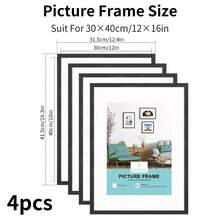 1/2/3/4pcs Wooden Photo Frame, Oak Picture Frames , White, Black Wooden Frame For Amazing Gift&Wall Art Decor, For Home, Living Room, Office Tabletop Frame And Wall Frame, Beautiful To Display Your Framliy Painting Art, Travel Photo, Graduation Photo Frame, Wedding Photo Frame Ideal Gift, A3/A4/30X40cm