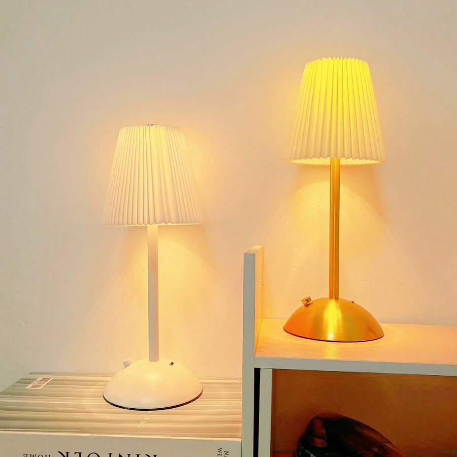 1 Stück 3-farbige, berührungsempfindliche, kabellose Lampe - skandinavischer Minimalist Stil, Helligkeit durch Langdruck einstellbar, geeignet für Schlafzimmer, Wohnzimmer, Esszimmer und Partys