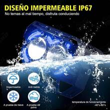 Faros LED Faros Auxiliares para Moto de 62W y 36000lm, luces auxiliares de doble color, 3 modos, Luces Exploradoras para Moto Doble ojos - Azul - Doble ojos - Azul - Ver 5