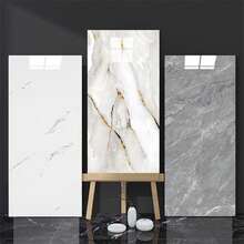 10/20/50pcs Marble Effect Self-Adhesive Wall Tiles, Vinyl Foam Wall Stickers, Waterproof And Moisture-Proof, Easy To Clean And Cut, For Bathroom, Living Room, Kitchen, Bedroom Renovation - Multicolor - View 2