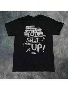 Men Size Self Indulgence Band MSI Album Print T-Shirt Perfect Holiday Gift For Spring Summer Short Sleeve Tee Spring Fashion Music Fan Gift Band Tshirt Stylish Top Breathable Material Durable Shirt Lightweight Shirt Fashion Apparel Festival Goers Gift Shoppers Men Size L-3XL - 黑色 - 查看 2