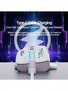 Acer Mouse de gaming multifuncțional OMW950 Plus cu personalizare a programării macro, comutare DPI cu o singură atingere cu mai multe viteze, iluminare RGB ergonomică, potrivit pentru diverse scenarii de gaming, birou și design, trimod wireless alb